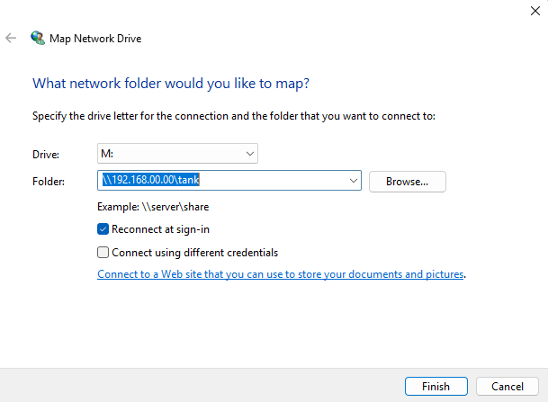 Mount network drive